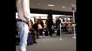 Male lead Bronson Pelletier d. peeing there airport
